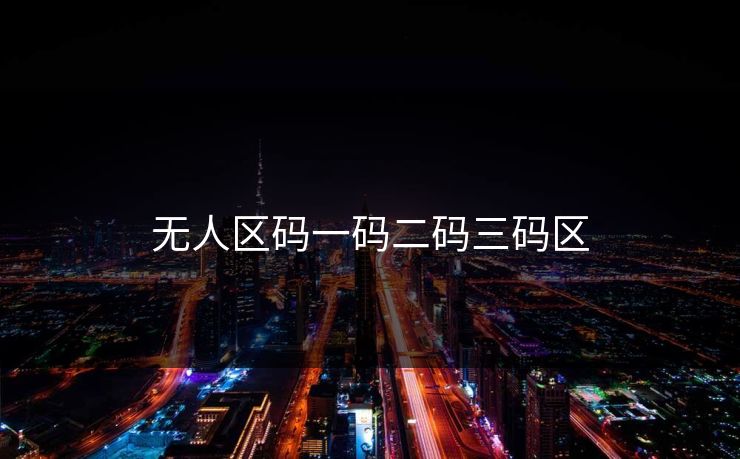 无人区码一码二码三码区
